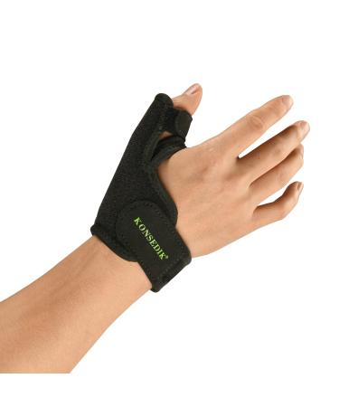 KONSEDIK Thumb Support Brace and CMC Joint Thumb Spica Splint for Pain Relief Arthritis De Quervain's Tenosynovitis Carpal Tunnel&Trigger Thumb Women&Men Left&Right Hands(Medium)