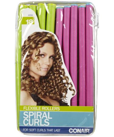 Conair Flexible Rollers Spiral Curls 18 Pieces