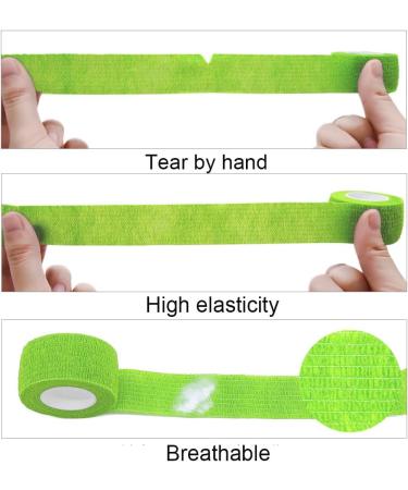 Self Adhesive Finger Tape Rolls - Non-Woven, Ventilated Wrap for Sprains, Swelling, and Soreness - 10PCS 1in X 14.7ft (Green) - Buy Online on GoSupps.com