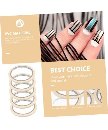 Housoutil 5pcs Professional Masking Tape Nail Tape Nail Line Tape Nail Tips Tape Diy Nail Tip Tape Nail Striping Tape Nail Art Tape Nail Art Tips Stickers Diy Nail Sticker Tool Nail Polish - Buy Online on GoSupps.com