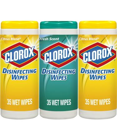CloroxPro Disinfecting Antibacterial Wipes Value Pack  Healthcare Cleaning and Industrial Cleaning  Clorox Disinfectant Wipes  Crisp Lemon and Fresh Scent Variety Pack  35 Count (Pack of 3) - 30112 - Buy Online on GoSupps.com