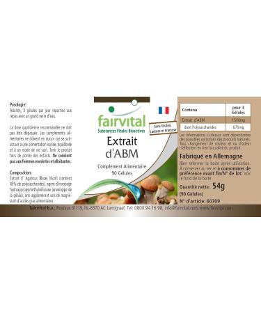 Fairvital | ABM 500mg - Agaricus Blazei Extract - VEGAN - 90 capsules - 45% polysaccharides - Buy Online on GoSupps.com