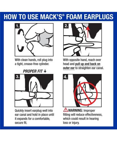 Mack's Ultra Soft Foam Earplugs 50 Pair - 33dB Highest NRR Comfortable Ear Plugs for Sleeping Snoring Travel Concerts Studying Loud Noise Work - Buy Online on GoSupps.com