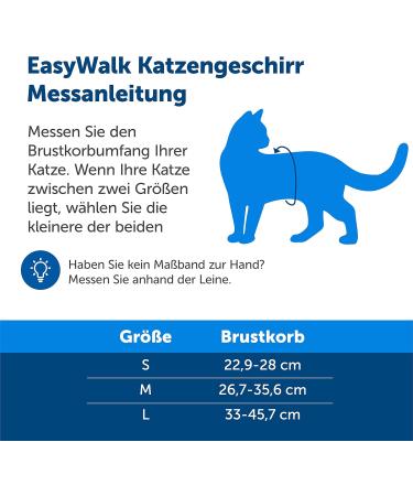 PetSafe Easy Walk Cat Harness with Elastic Bungee Leash - Size M Blue | International Shipping Available - Buy Online on GoSupps.com