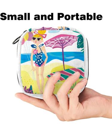 GIAPB Sanitary Napkin Storage Bag | Period Tampon Makeup Pad Pouch | Beach Summer Color5316 - Buy Online on GoSupps.com