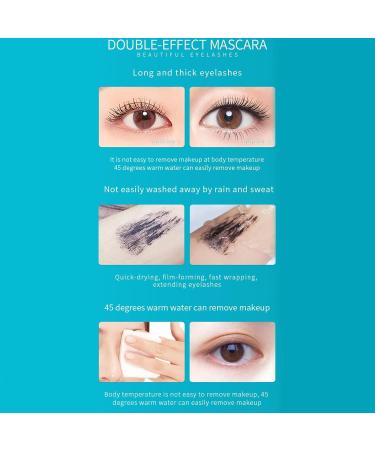 Mascara Extensions | Lash Mascara With Two Brush Smudge Proof | Thick Dense Curling Long Lasting Waterproof Last All Day Lash Primer Mascara Make Up For Bigger Eyes Shakven - Buy Online on GoSupps.com