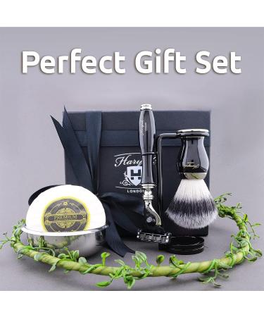 Premium Shaving Kit Gift for Men | Triple Edge Razor Brush Bowl & Stand | Luxury Branded Box - Buy Online on GoSupps.com