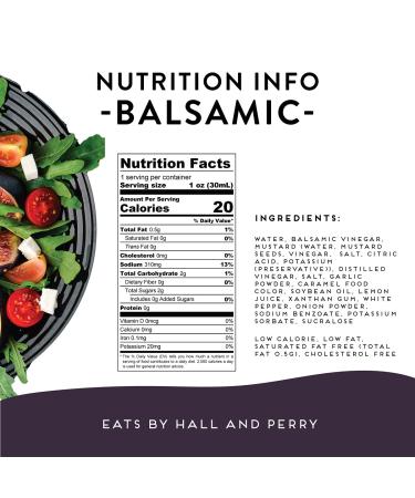 Hall & Perry Low Calorie Keto Friendly Lite Salad Dressing - 9 Individual Pouches (Greek, Italian, Balsamic) - 1 oz Each - Buy Online on GoSupps.com
