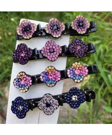 GEOBY Sparkling Crystal Stone Hair Clips & Bands Set for Women/Girls - Rhinestone Braided Hair Accessories - Buy Online on GoSupps.com