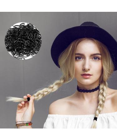 1000 Pack Black Elastic Hair Ties with Hair Styling Tools for Women and Girls - Buy Online on GoSupps.com