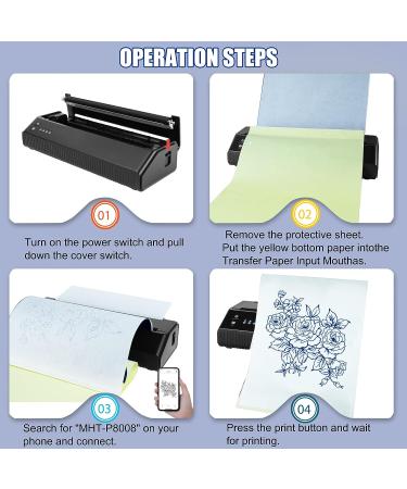 MOKOHOA Wireless Tattoo Transfer Stencil Machine: Portable Thermal Printer Kit for Android, iOS, Laptop - Tattoo Copier Printer - Buy Online on GoSupps.com