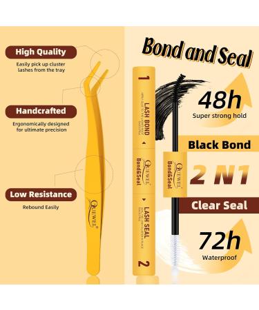 QUEWEL Clusters-Lashes Kit 30+40+50D Lash Clusters Mixed 10-16mm D Curl Eyelashes-Individual Kit with Waterproof Lash Bond and Seal and Lash Tweezer DIY at Home for Beginner(30D+40D+50D-KIT) - Buy Online on GoSupps.com