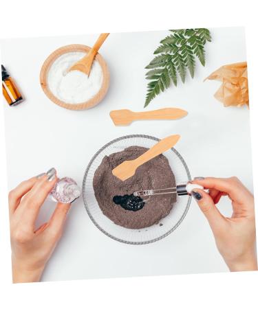  PACKOVE PACKOVE 5 Pieces Spatula for Facial Mask Eye Mask Massage Spoon Face Mask Spoon Skin Care Spatula Makeup Spatula Small Facial Spatula Makeup Mixing Spoons Light Brown Wooden - Buy Online on GoSupps.com