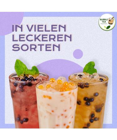 Bubble Tea Express - Fruity Popping Boba Pearls Blueberry 490g | Vegan Gluten-Free & Lactose-Free | Delicious Fruit Juice Beads for Bubble Tea - Buy Online on GoSupps.com
