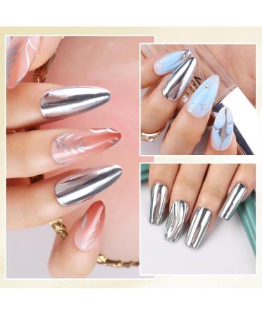 Makartt Chrome Gel Nail Polish Set-Metallic Gel Nail Polish Silver and Gold 3D Metal Painting Gel for Nail Art Soak off UV/LED Glossy Mirror Effect Nail Glue Gel for Home Salon DIY Manicure 2 * 8ml Gold&silver-8ml Mirror Shine Gel - Buy Online on GoSupps.com