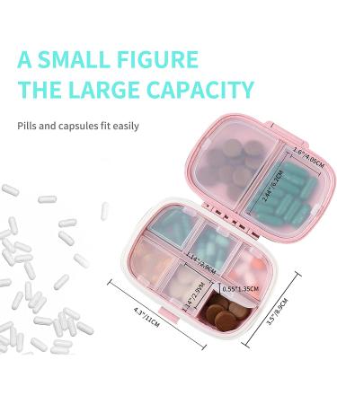 4 Pack Daily Pill Case Organizer - Waterproof Drug Medicine Box - Portable Travel Container for Vitamins - Pink, Blue, Green, Khaki - Buy Online on GoSupps.com