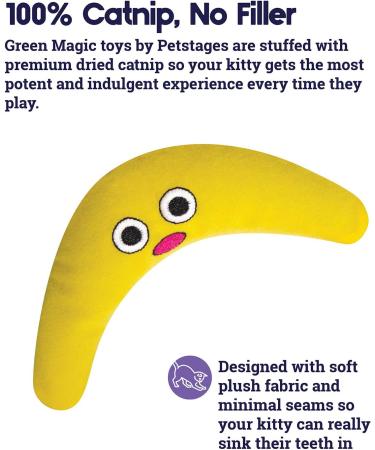 Petstages Green Magic Boomerang Buddy - Best Catnip Boomerang Toy for Cats | International Shipping Available - Buy Online on GoSupps.com