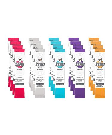 Gatorade G Zero Powder Variety Pack - 20 Individual Packets, 4 Flavors - 5 of Each Flavor - Buy Online on GoSupps.com