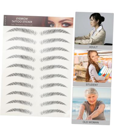 DOITOOL 36 Pcs Eyebrow Stickers Tattoos Cejas Beauty Hair Imitation Eyebrow Sticker Eyebrow Trimming 3d Post 7X1X0.1CMx3pcs Blackx3pcs - Buy Online on GoSupps.com
