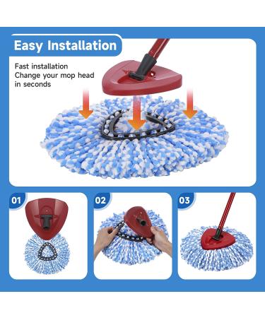 Carpoly Spin Mop Refill Microfiber Replacement Heads - Blue (Pack of 6) - Buy Online on GoSupps.com