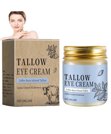 XINRAN Beef tallow eye cream with coffee for dark circles long-lasting moisturizer gentle under-eye cream improves radiance beef tallow eye cream for tired eyes (1 pc)