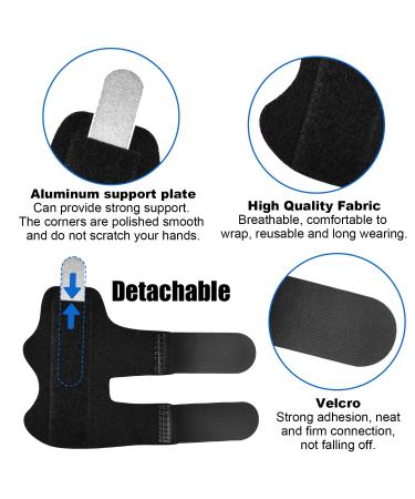 SAREAL Finger Splints - 4pcs Finger Support Brace for Pain Relief Knuckle Immobilization & Arthritis Treatment - Buy Online on GoSupps.com