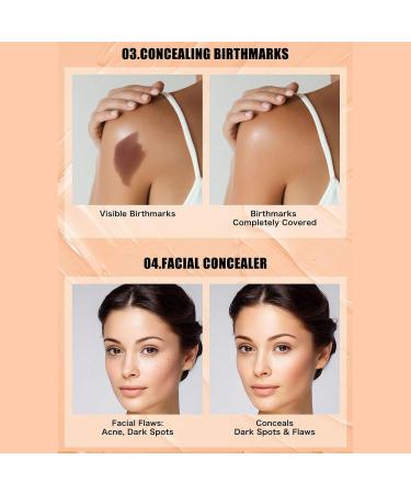  G n rique Foundation Stick - Multi-Purpose Makeup Foundation Stick | Double Head 12g Natural Contour Concealer Moisturizing Brightening for Spots and Freckles - Buy Online on GoSupps.com