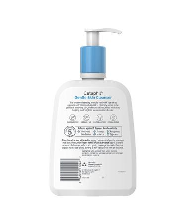 Cetaphil Hydrating Gentle Skin Cleanser 16 oz 2 Pack - Fragrance Free, Soap Free - For Dry to Normal Sensitive Skin - Buy Online on GoSupps.com
