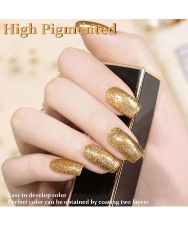 Gold Nail Polish - Shimmer Pearl Nail Polish - Light Gold Glitter Nail Polish - High Glossy Shine Long Lasting Nail Varnish - Air Dry No Need UV DIY Manicure Nail Art - Buy Online on GoSupps.com