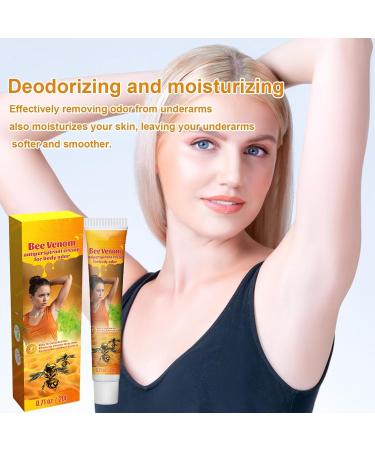Underarm Odor Removal Cream 20g bee venom body odor cream Nonirritating gentle fragrance cream Bee armpit odor eliminator Armpit refreshing antiperspirant for removing - Buy Online on GoSupps.com