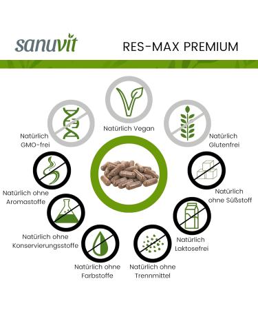 Sanuvit Res-Max Premium | Japanese Kn terich Extract | Trans-Resveratrol & Grape Seed | High Bioavailability | Vegan | 90 Capsules - International Shipping Available - Buy Online on GoSupps.com