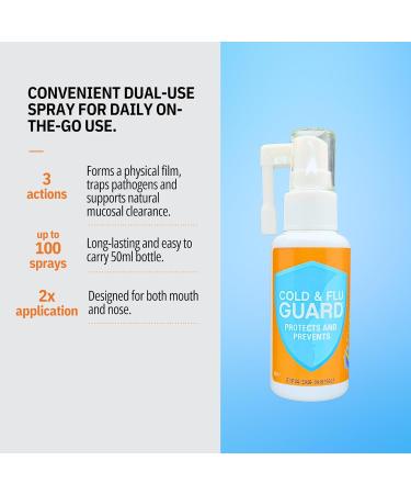 Virus Protection: Cold and Flu Guard 50ml Throat Spray - Nasal Guard Defense Spray - Buy Online on GoSupps.com