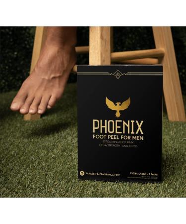 Phoenix Foot Peel for Men - Extra Strength Exfoliating Treatment - 2 Pack - Callus Remover - Unscented - Paraben & Fragrance Free - Buy Online on GoSupps.com