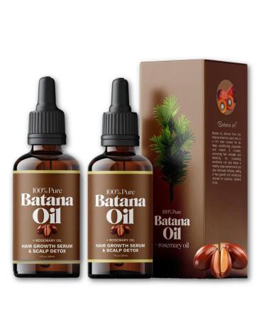 Batana Oil for Hair Growth 100% Organic Batana Oil from Honduras with Rosemary Enhances Hair & Skin Radiance Nourishment Reduce Hair Loss Batana Hair Oil for Women and Ma 30ml / 1 Fl Oz (2)