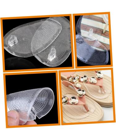 FRCOLOR 8 Pcs Palm Rest Shockproof Clear Insoles | Thong Slipper Foot Protectors | Self-Adhesive Non-Slip Forefoot Pads for Beach Sandals - Buy Online on GoSupps.com