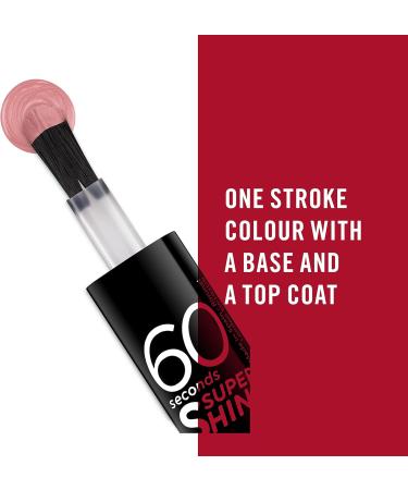 Rimmel 60 Seconds Super Shine Colour Block Nail Polish - Ultra Shine and Long Lasting - Quick Drying X Posed - Buy Online on GoSupps.com