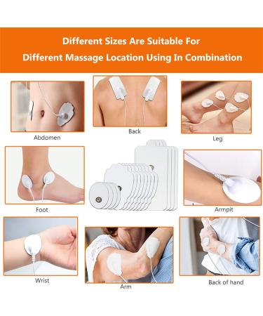 20 Pack TENS Unit Snap Electrode Pads | Reusable 35+ Times | 3.5mm Connector | Compatible with Belifu TENS | 20 Piece Set - Buy Online on GoSupps.com