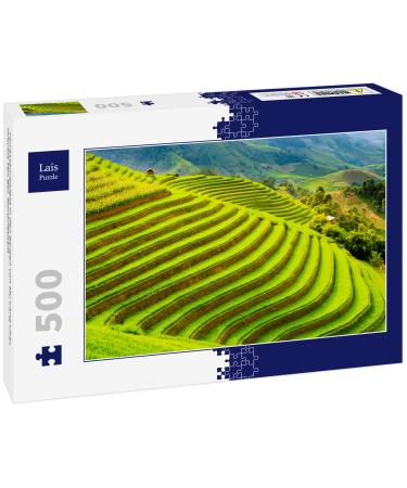 Lais Puzzle Terraced rice field in the mountains of Mu Cang Chai Yen Bai province North Vietnam 500 pieces