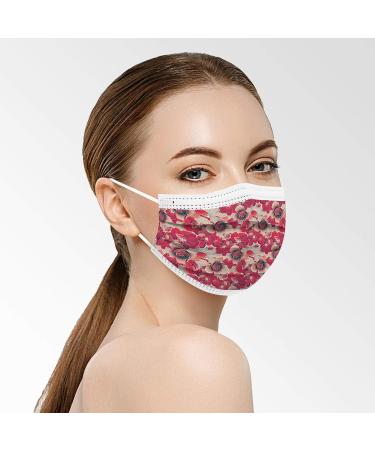 Lulupi 10-Piece One-Way Adult Flower Motif Mouth & Nose Protection - Elegant Breathable Bandana Mask Scarf for Women - Buy Online on GoSupps.com