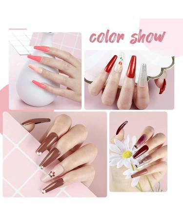 20 Colors Gel Nail Polish Set | Soak Off Gel Kit with Glitter | Nail Art Starter Kit in Pink, Red, Brown, Black | Spring Summer Gifts - 7ml Each Bottle - Buy Online on GoSupps.com