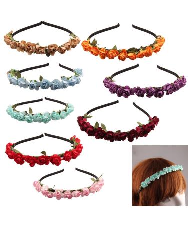 8 Wedding Rose Crown Headband - Perfect Holiday Party Headwear in Various Colors | International Shipping - Buy Online on GoSupps.com