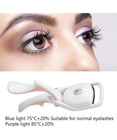 Qukaim Rechargeable Electric Eyelash Curler Electric Heated Eyelash Curlers 3 Temperature Settings Rechargeable Portable White - Buy Online on GoSupps.com