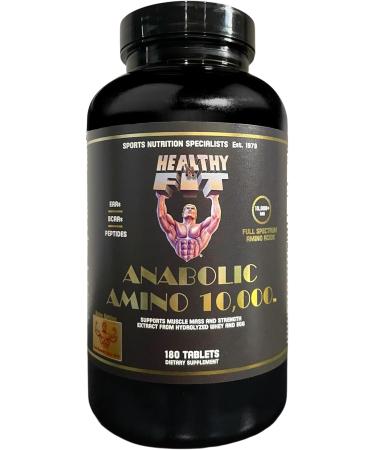 Healthy 'N Fit - Anabolic Amino 10,000 -Amino Acid Tablets (180)- Hydrolyzed Egg & Whey Source- FAST Absorbing
