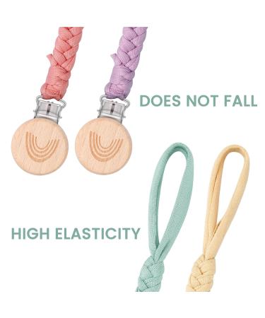 ClDy Baby Pacifier Chain Clip & Cup Holder Strap 4 Pack for Strollers Car Seats & Baby Carriers | Cute Fabric Designs for Boys & Girls - Buy Online on GoSupps.com