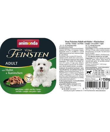 Buy Animonda Adult Dog Food - Premium Wet Food with Chicken & Rabbits in Sauce | 22 x 150g Pack - International Shipping Available - Buy Online on GoSupps.com