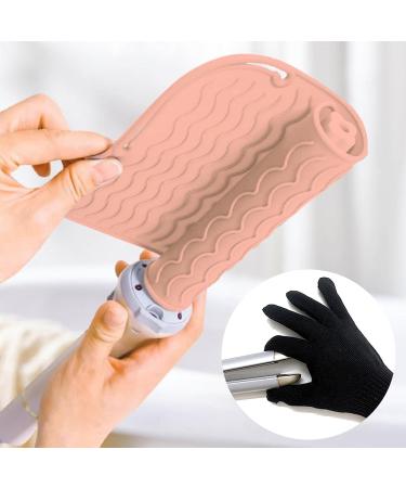 AYNKH Heat Resistant Gloves and Silicone Heat Blocking Mat Set - Professional Hair Styling Protection Gear for Travel, Home, and Salon - Buy Online on GoSupps.com