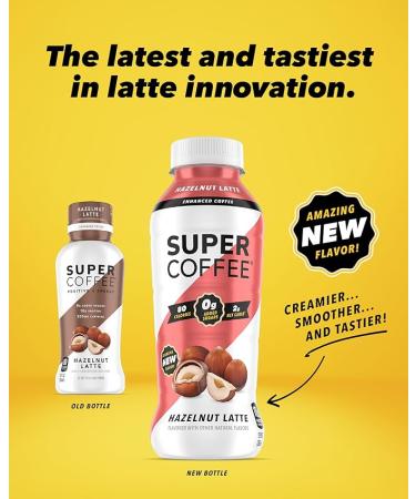 KITU SUPER COFFEE  Keto Protein Coffee (0g Added Sugar  10g Protein  70 Calories) [Hazelnut] 12 Fl Oz  12 Pack | Iced Smart Coffee Drinks - Buy Online on GoSupps.com