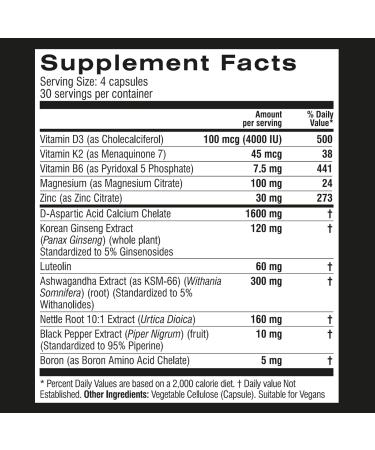 Prime Male Natural Testosterone Booster 120 Capsules - Buy Online on GoSupps.com