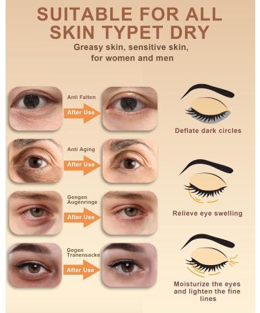 LYSdefeu Eye pads 5 pieces hydrogel Firming Eye Patches eye pads against circles around the eyes reduces swelling of the eyes and improves fine lines relieves wrinkles and swelling eye mask - Buy Online on GoSupps.com