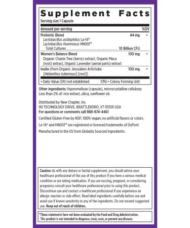 New Chapter Probiotics for Women - 60 ct (2 Month Supply) | Vegan Women's Daily Probiotic with Prebiotics | Non-GMO & Soy Free - Buy Online on GoSupps.com